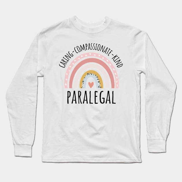 Paralegal Pastel Rainbow Long Sleeve T-Shirt by IndigoPine